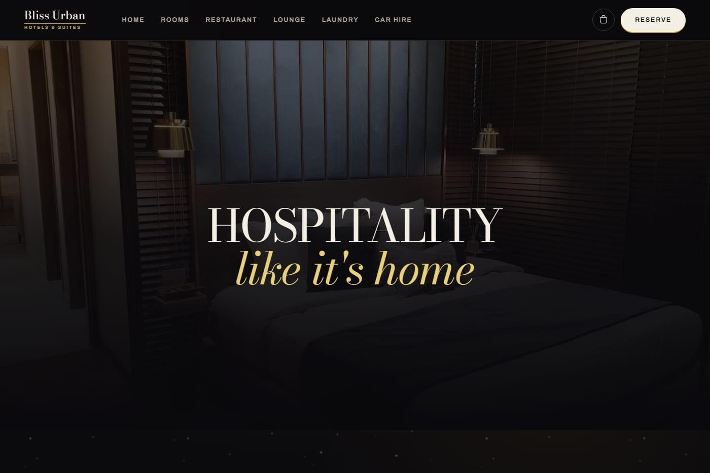 Bliss Urban Hotels and Suites Kaduna hotel website with room booking designed by Hasbiyallahu Jafaru